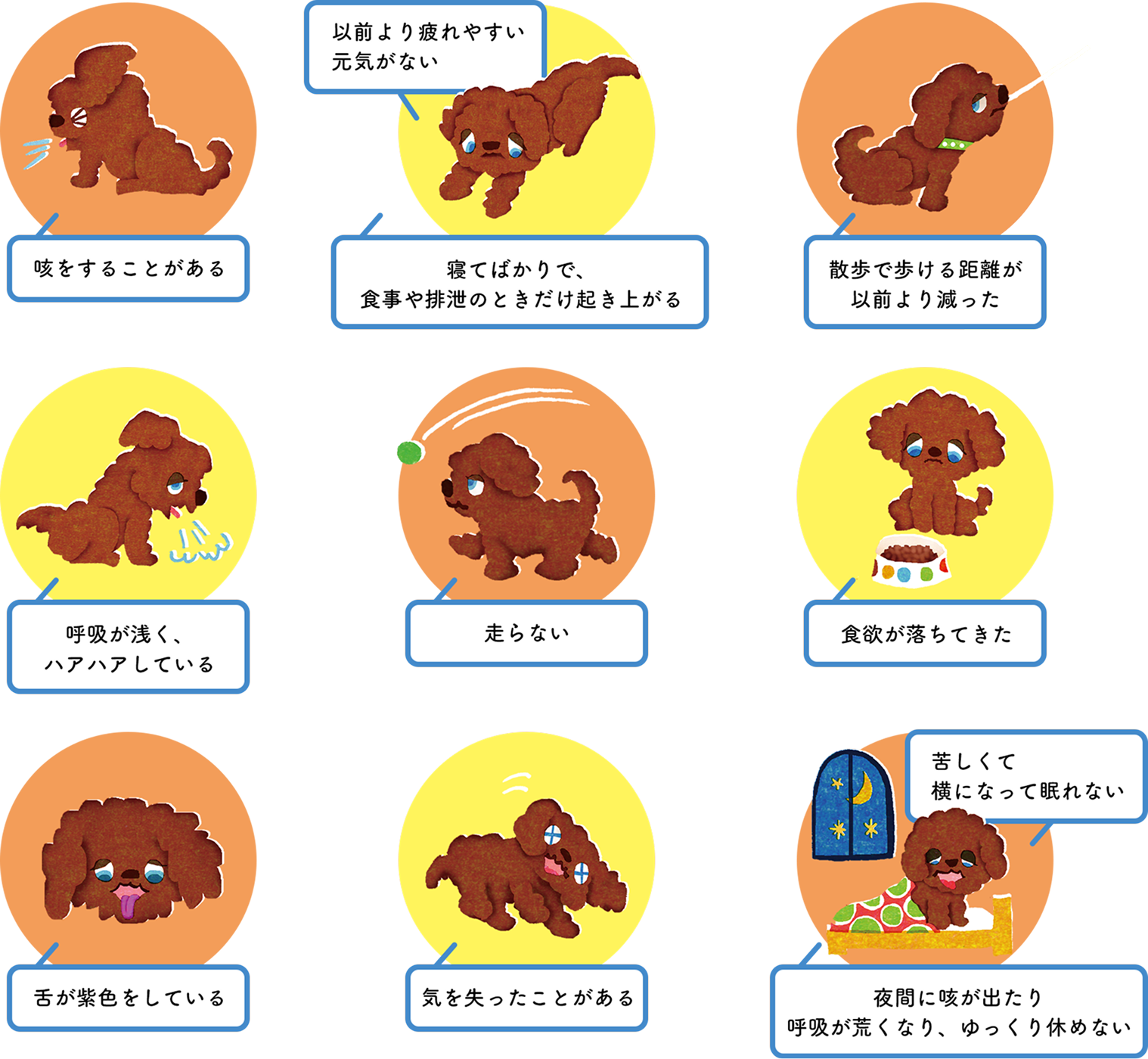 ワンちゃんの心臓病のサイン