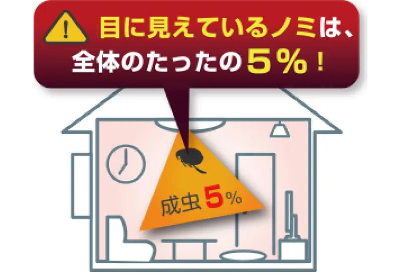 ノミのステージ別の生息割合＿犬猫のノミ