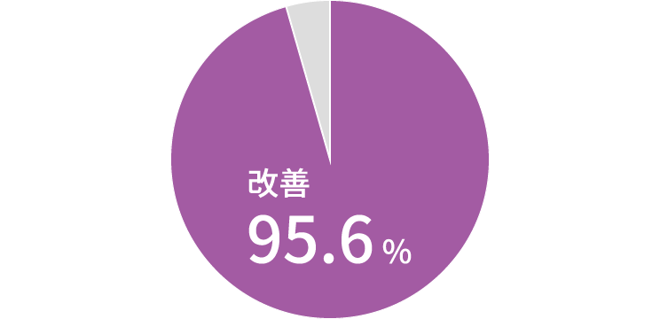 グラフ:起立時の姿勢、跛行、触診時の疼痛をスコア化し評価