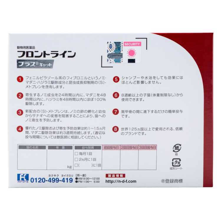 写真:フロントライン プラス® キャットの製品写真